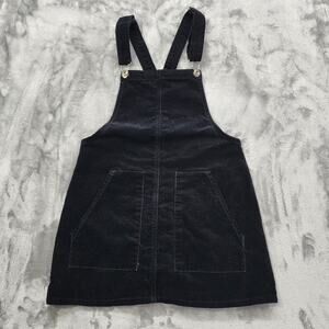 Vanilla Star Dress Womens 5 Juniors Black Corduroy‎ Jumper Overalls Mini Casual